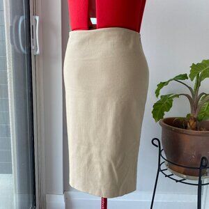 Ralph Lauren Wool Pencil Beige Skirt Size 8